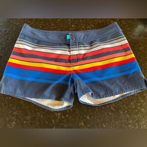 The North Face striped board shorts swim shorts